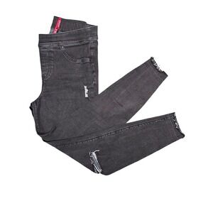 Spanx Women's Black Distressed Jeans Leggings Jeggings Size Medium